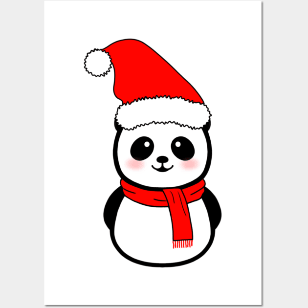 Panda snowman Wall Art by Morishasha